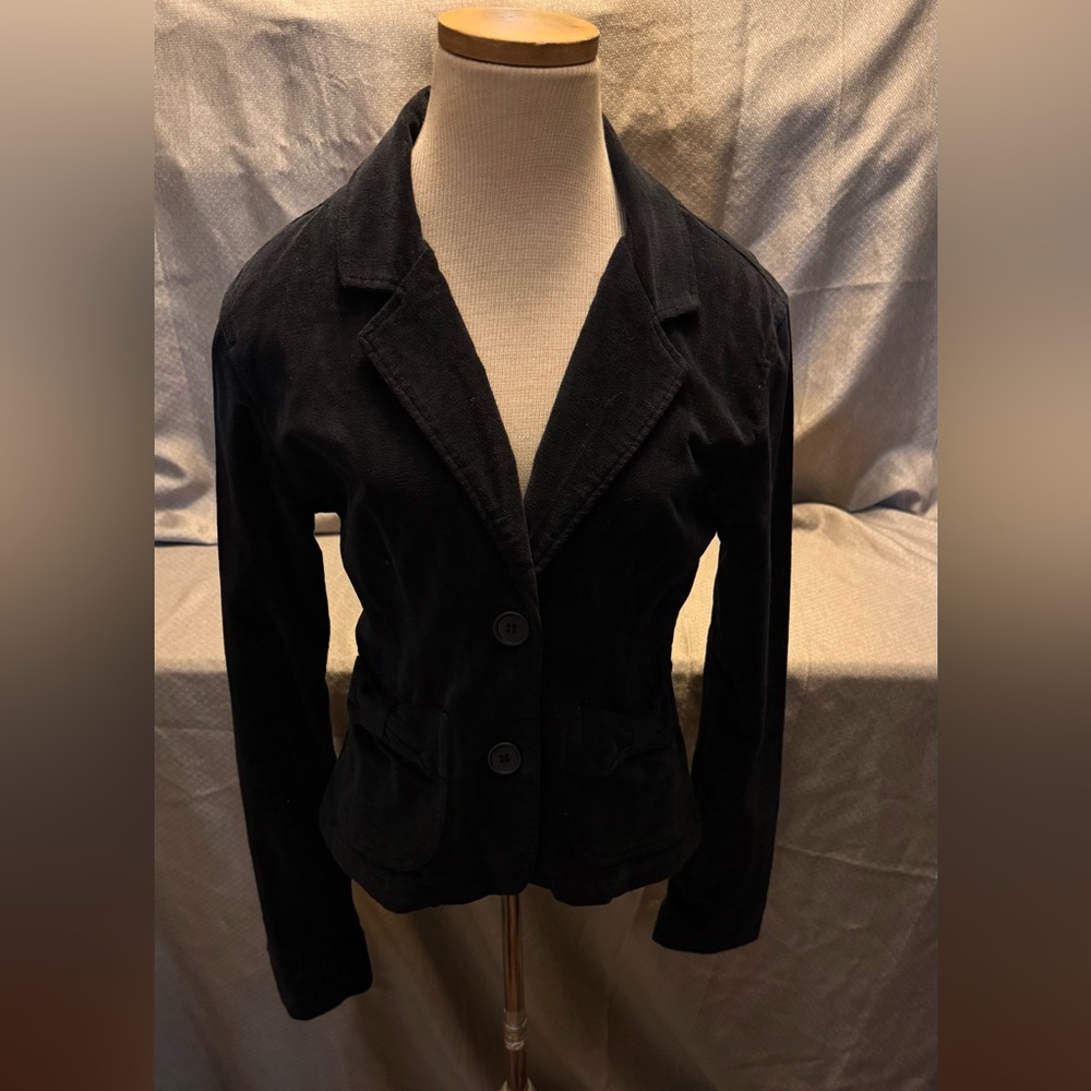 Feathers Black Velvet Women's Blazer